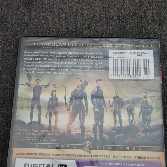 The Hunger Games: Catching Fire (DVD,‎ 2013) SEALED - Picture 4 of 6